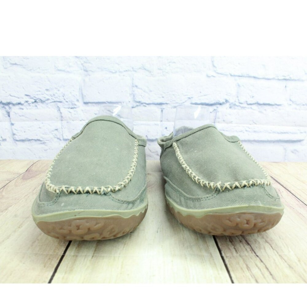 LL Bean Gray Canvas Lightweight Non-Slip Mountain Slipper Scuffs Size 14 M - Picture 4 of 10